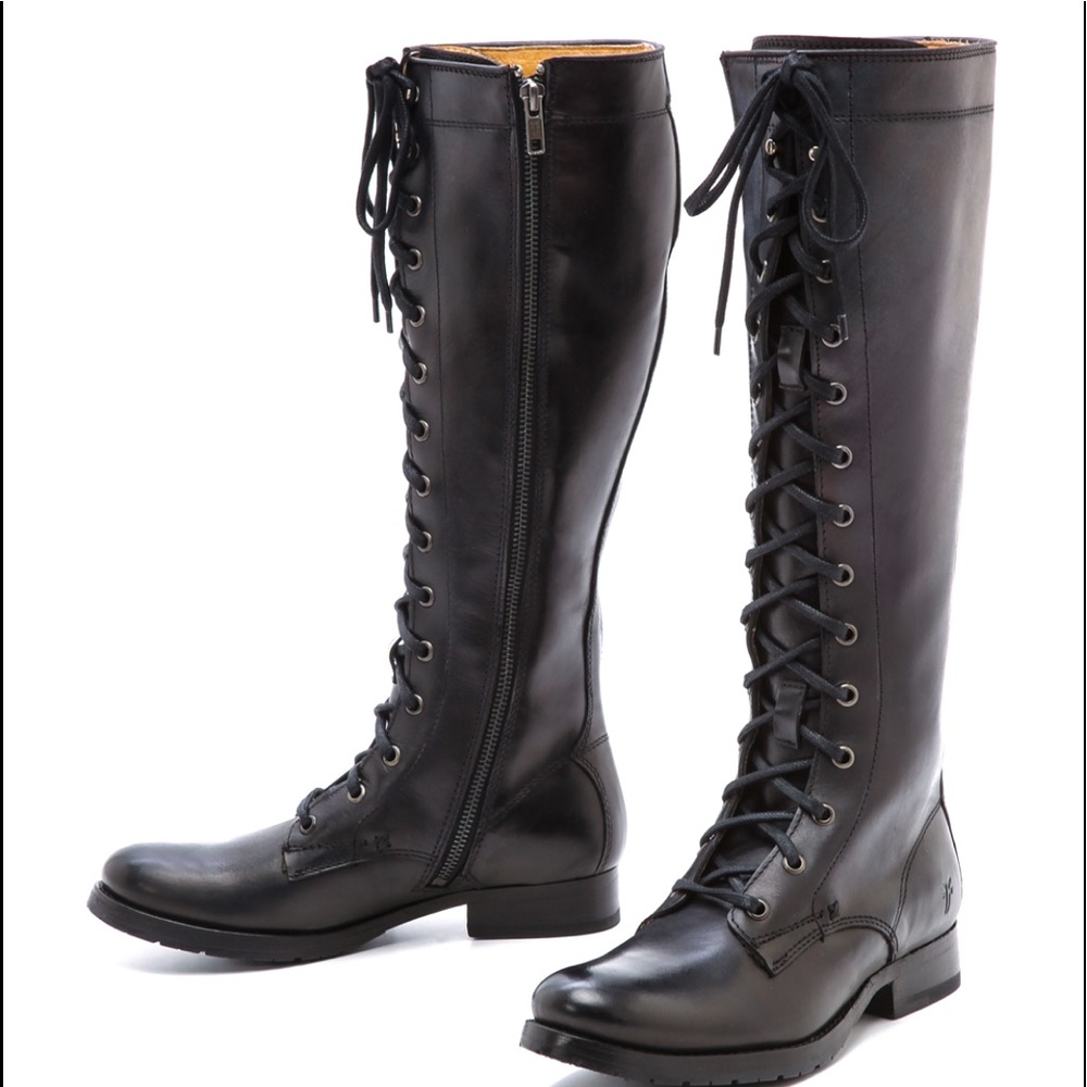 Frye Melissa lace up boots.  Never worn.  Excellent condition. NWOB